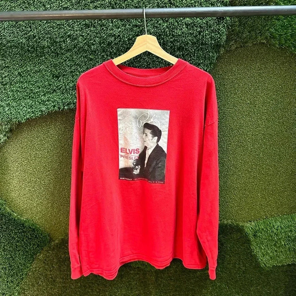 Vintage Elvis Presley Birthday Celebration Long Sleeve T-shirt - Picture 1 of 5